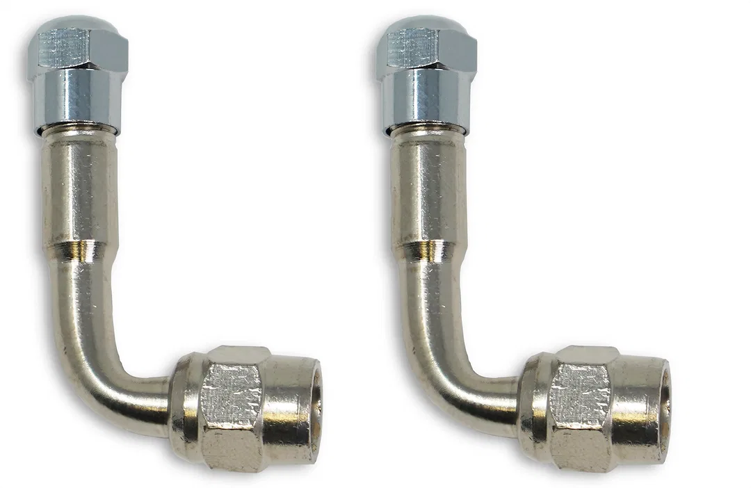 TM22304VP – VALTERRA LLC Valve Stem Extension, For Steel Rear Wheels 90 Degree Stainless Steel Polished Silver With C...